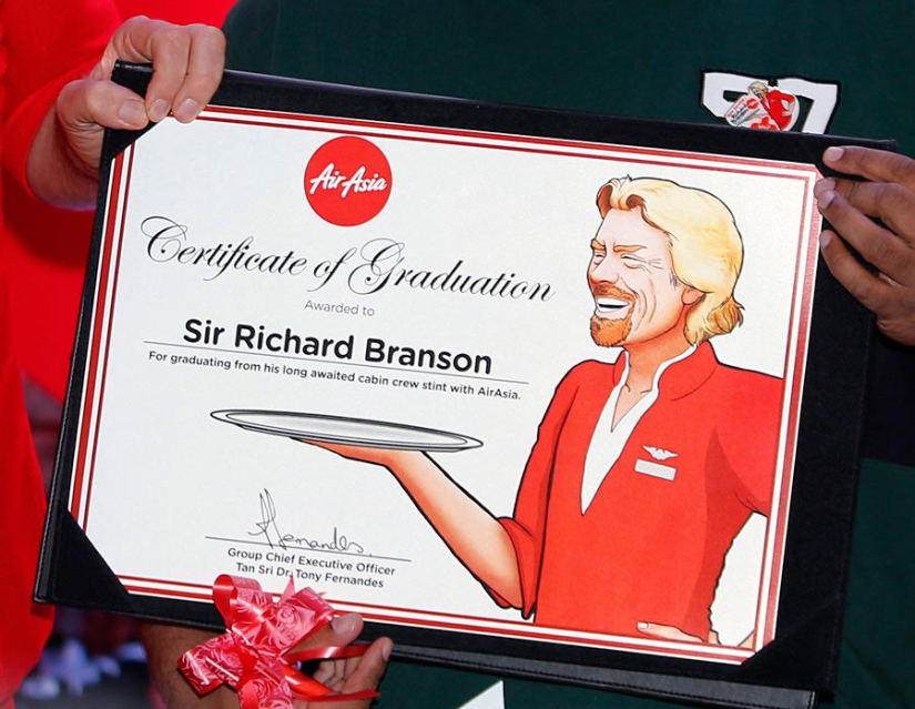 Man Said, Man Did: Virgin CEO Richard Branson Becomes a Flight Attendant Man Said, Man Did: Virgin CEO Richard Branson Becomes a Flight Attendant