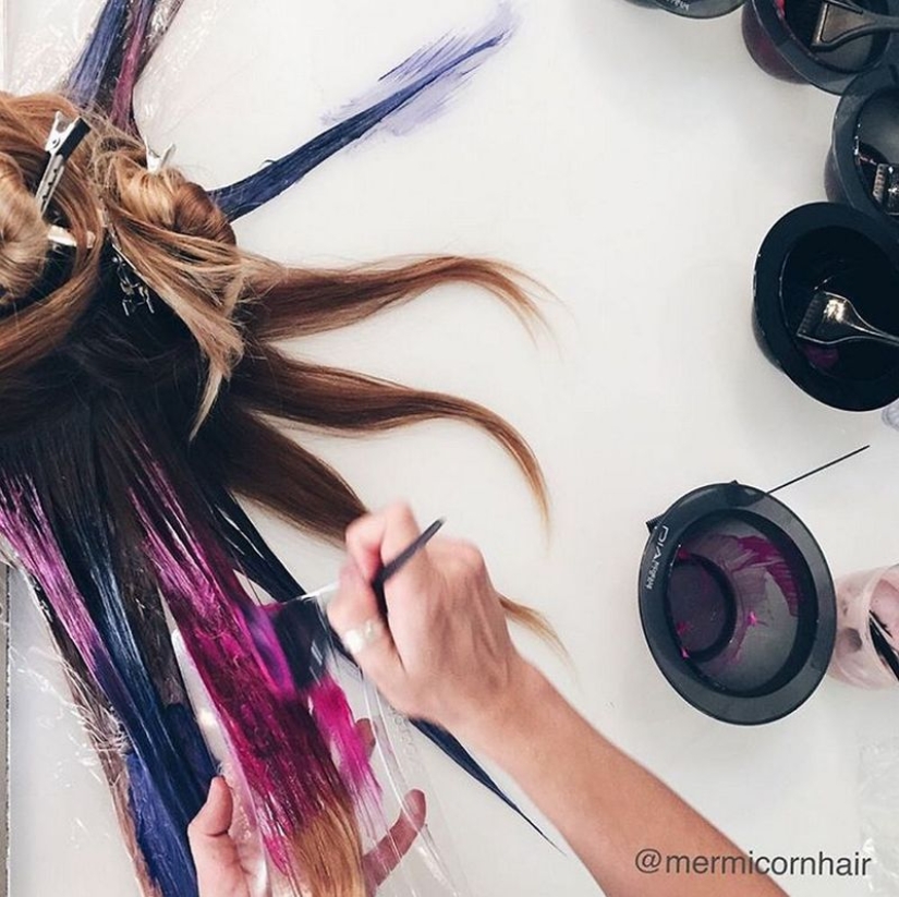 “Mermaid hair” is a new beauty trend from social networks