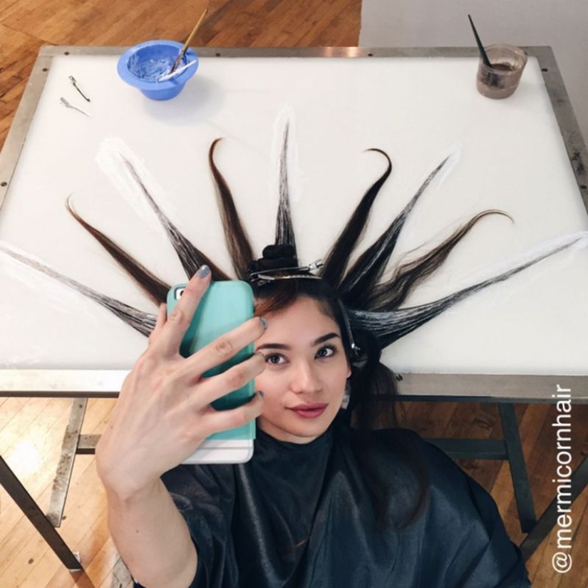 “Mermaid hair” is a new beauty trend from social networks