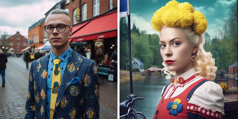 Midjourney generated stereotypical representatives of different European countries