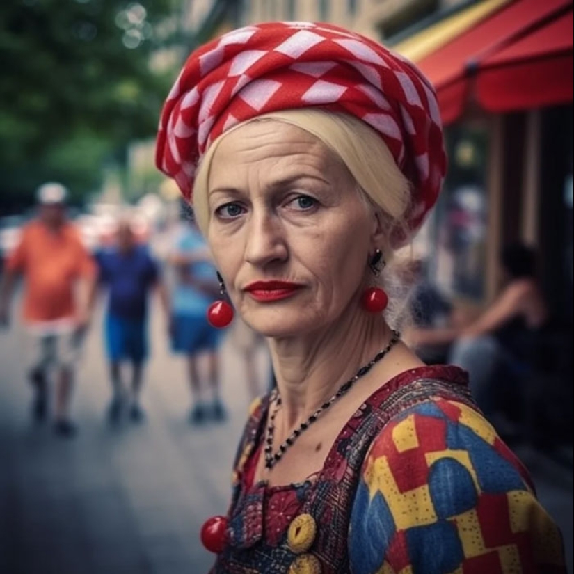 Midjourney generated stereotypical representatives of different European countries
