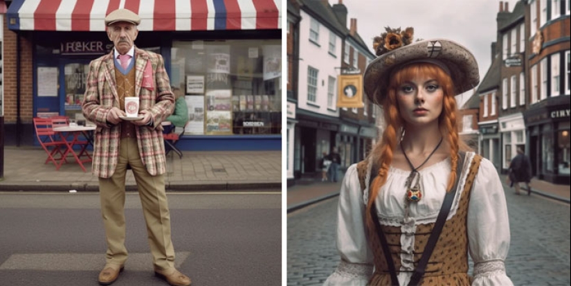 Midjourney generated stereotypical representatives of different European countries