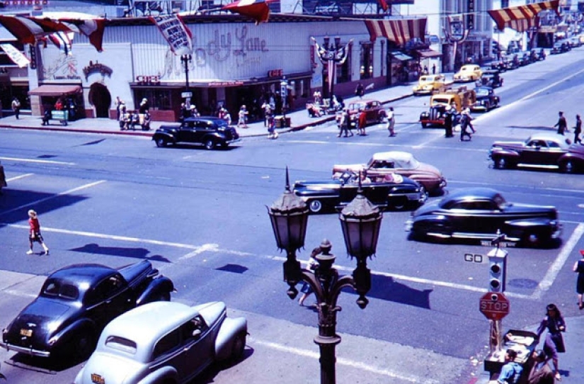 Mientras la URSS estaba en guerra con los fascistas: fotos en color de la pacífica Los Ángeles durante la Segunda Guerra Mundial y después