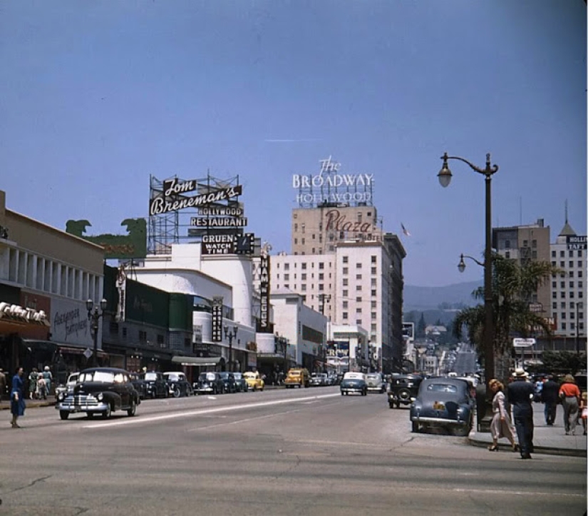 Mientras la URSS estaba en guerra con los fascistas: fotos en color de la pacífica Los Ángeles durante la Segunda Guerra Mundial y después