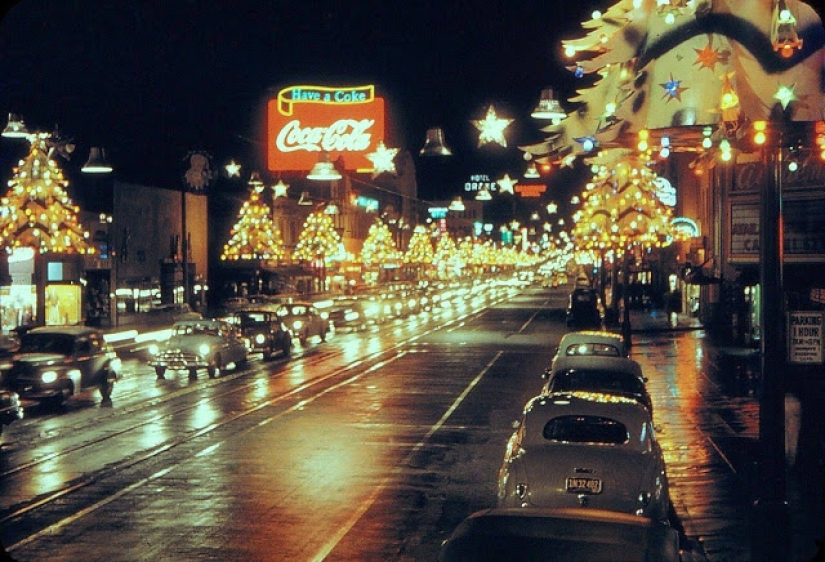 Mientras la URSS estaba en guerra con los fascistas: fotos en color de la pacífica Los Ángeles durante la Segunda Guerra Mundial y después