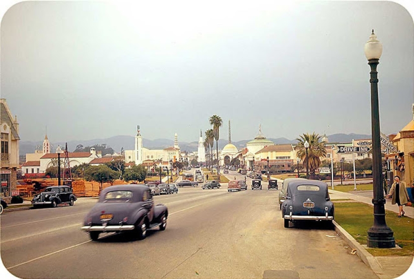 Mientras la URSS estaba en guerra con los fascistas: fotos en color de la pacífica Los Ángeles durante la Segunda Guerra Mundial y después