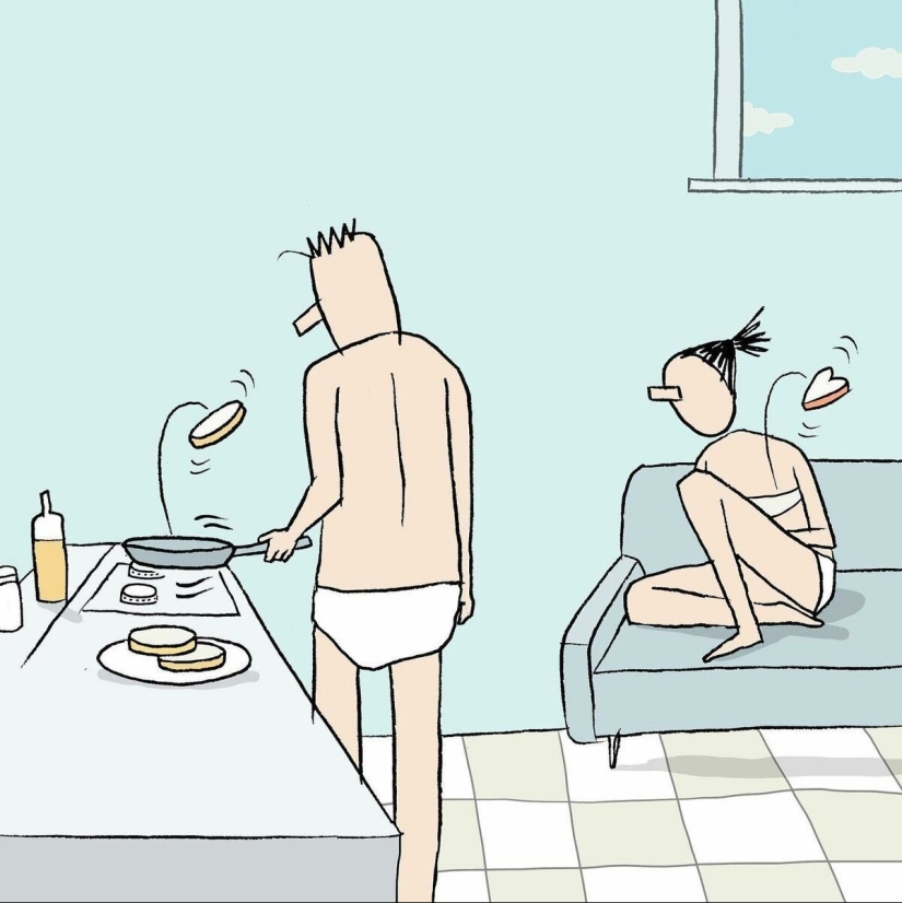 Minimalistic illustrations by an artist from Israel, where simple details hide deep meaning