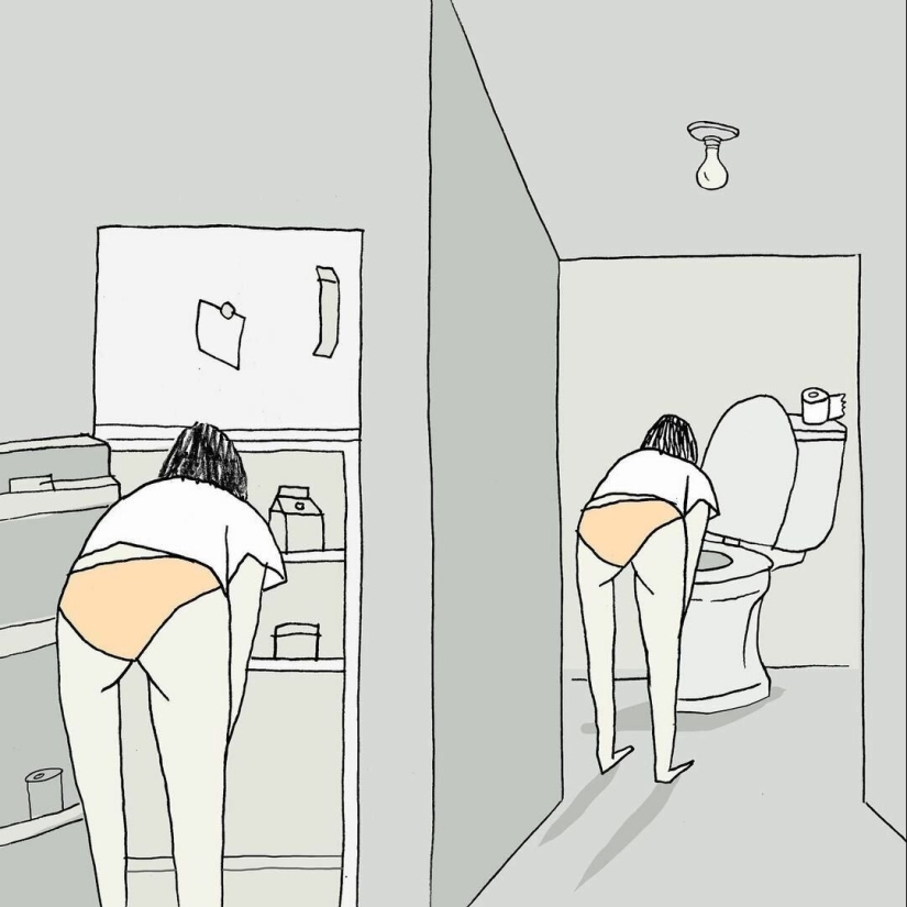 Minimalistic illustrations by an artist from Israel, where simple details hide deep meaning