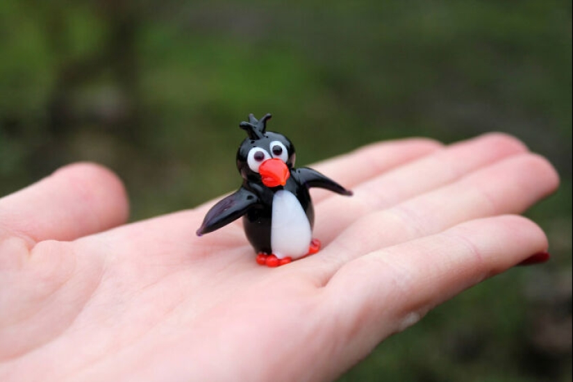 Mis 8 figuras en miniatura de vidrio que hice para Navidad como regalos únicos