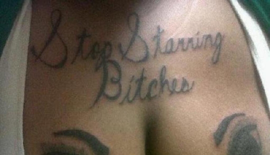 Mistakes that can only be erased with blood: unsuccessful tattoos Mistakes that can only be erased with blood: unsuccessful tattoos