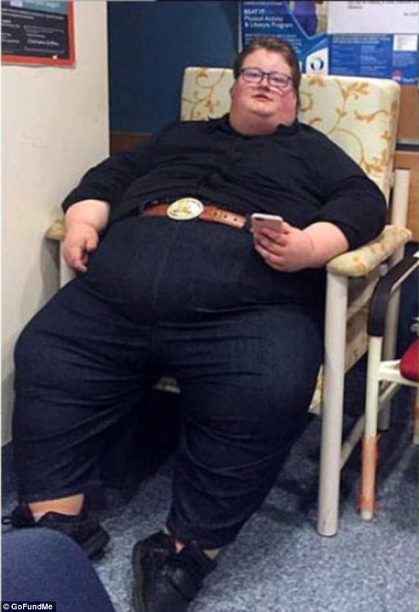 Mom has to lock the refrigerator because her 200-pound son can't stop eating