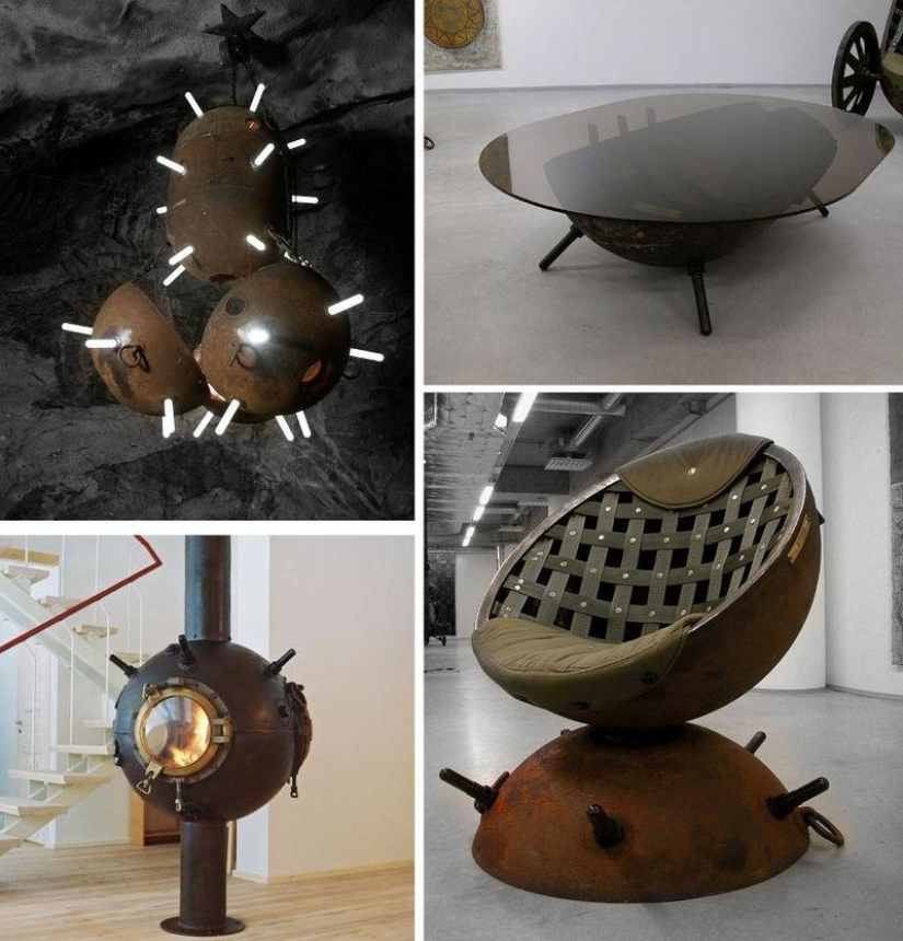 Muebles de antiguas minas navales Muebles de antiguas minas navales