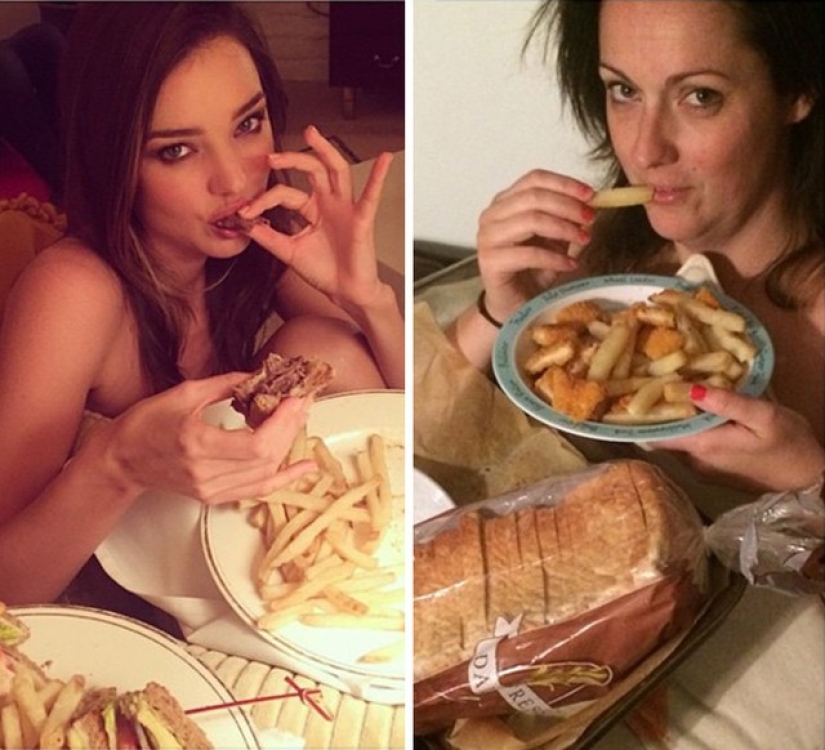 Mujer muy divertida parodia fotos de estrellas en Instagram