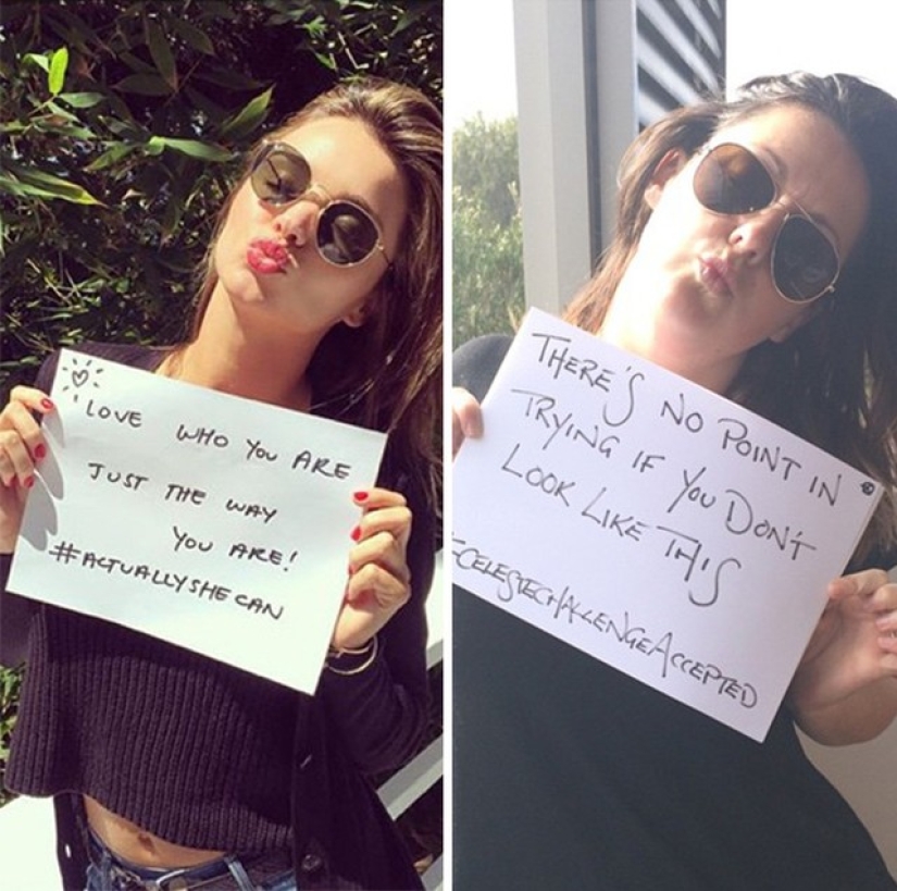 Mujer muy divertida parodia fotos de estrellas en Instagram