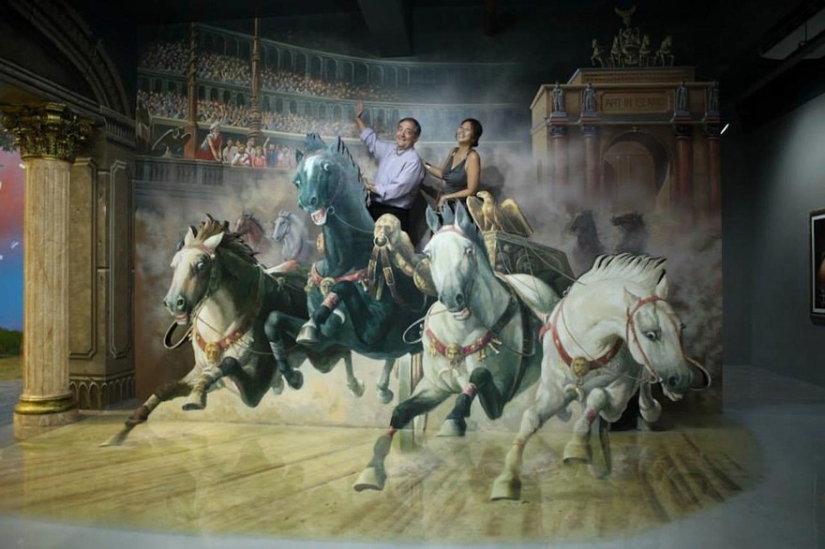 Museo con pinturas tridimensionales que te ayudarán a convertirte en una gran obra de arte Museo con pinturas tridimensionales que te ayudarán a convertirte en una gran obra de arte