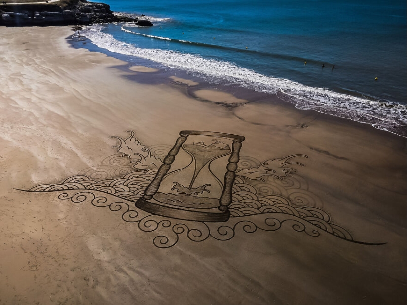 My 12 Beach Sand Drawings That Are Between 30 And 100 Meters Wide