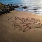 My 12 Beach Sand Drawings That Are Between 30 And 100 Meters Wide