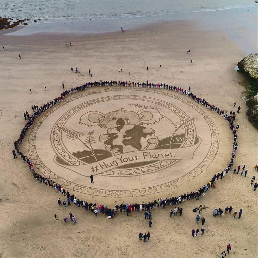 My 12 Beach Sand Drawings That Are Between 30 And 100 Meters Wide