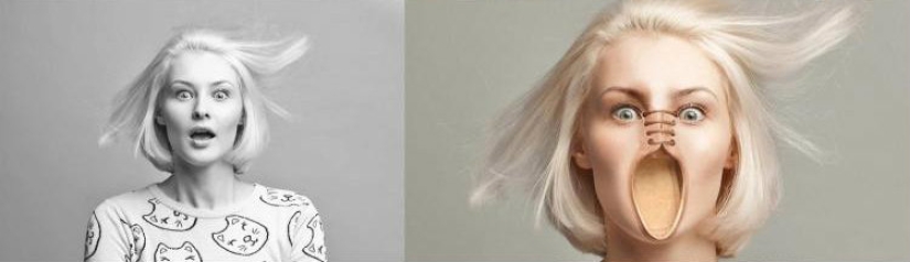 My feet are in my mouth: why did the photographer cross portraits of people and pictures of shoes