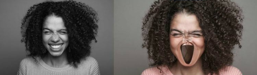 My feet are in my mouth: why did the photographer cross portraits of people and pictures of shoes