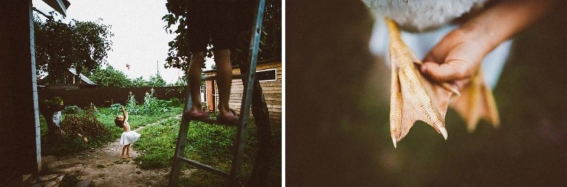 Naughty childhood in the countryside