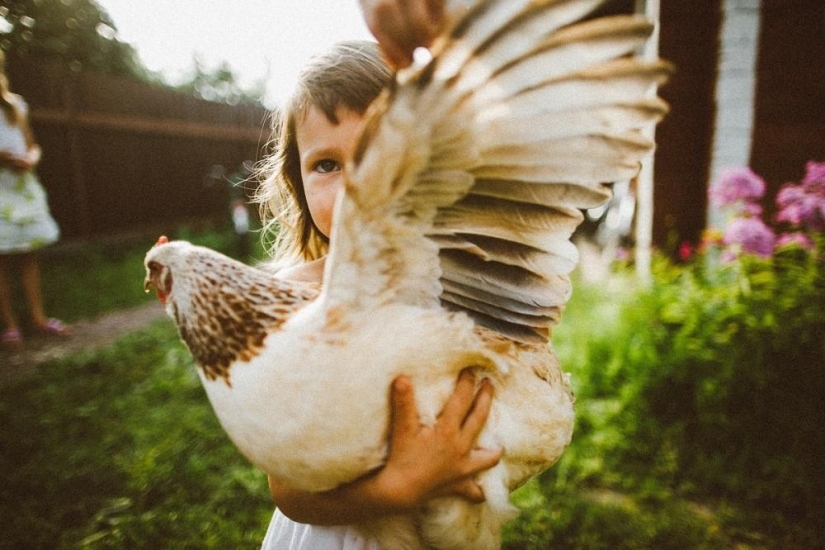 Naughty childhood in the countryside