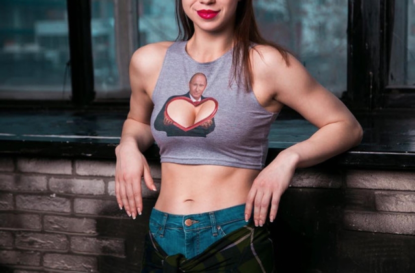 New women's T-shirts with Putin's image should appeal to men