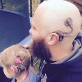 New Zealander tattooed himself in solidarity with his 6-year-old deaf daughter New Zealander tattooed himself in solidarity with his 6-year-old deaf daughter