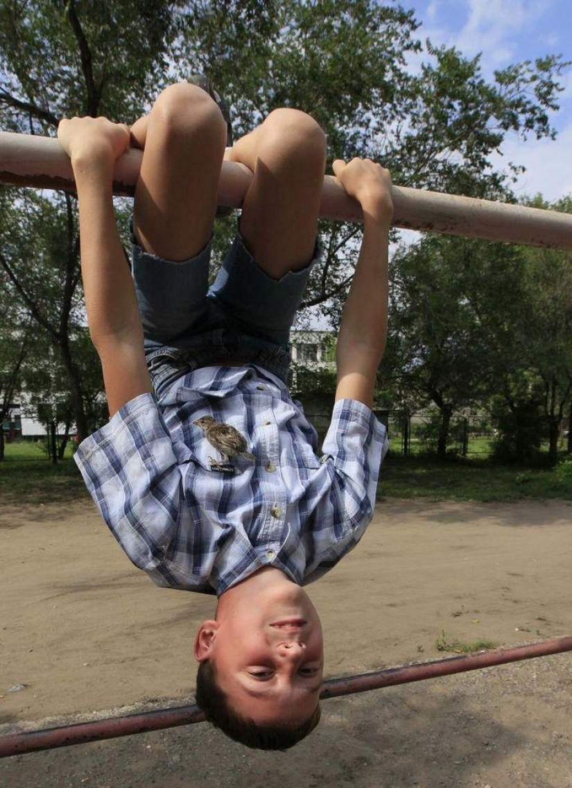 niño y gorrión