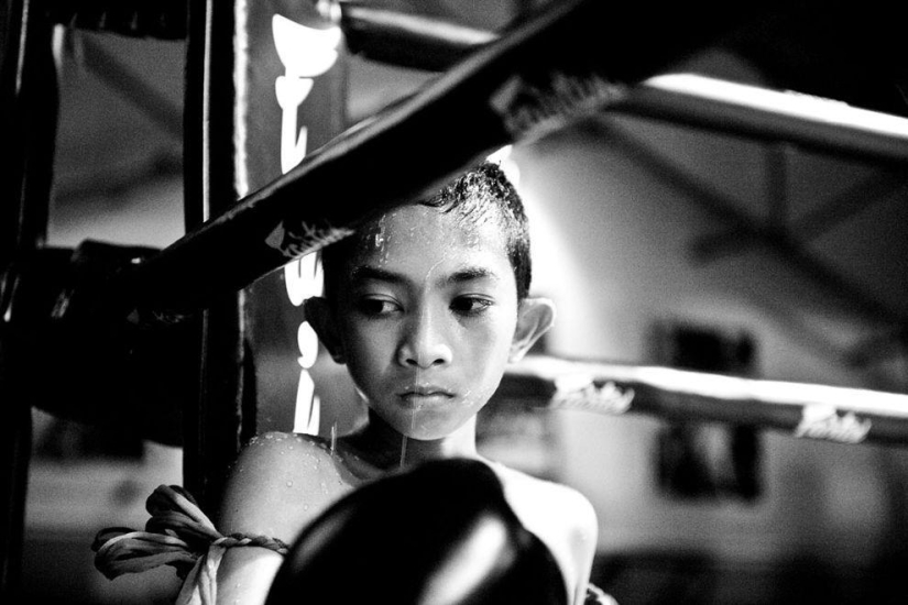 Niños boxeadores de Tailandia