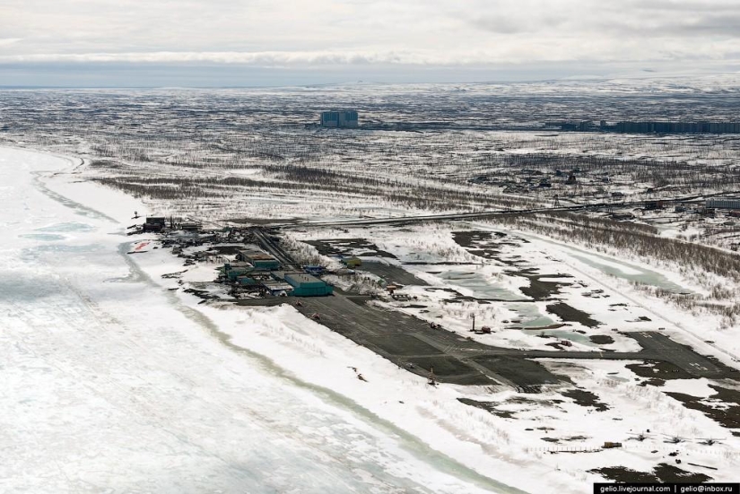Norilsk and Dudinka from above