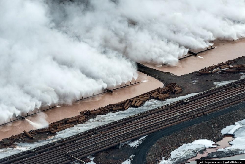 Norilsk y Dudinka desde arriba