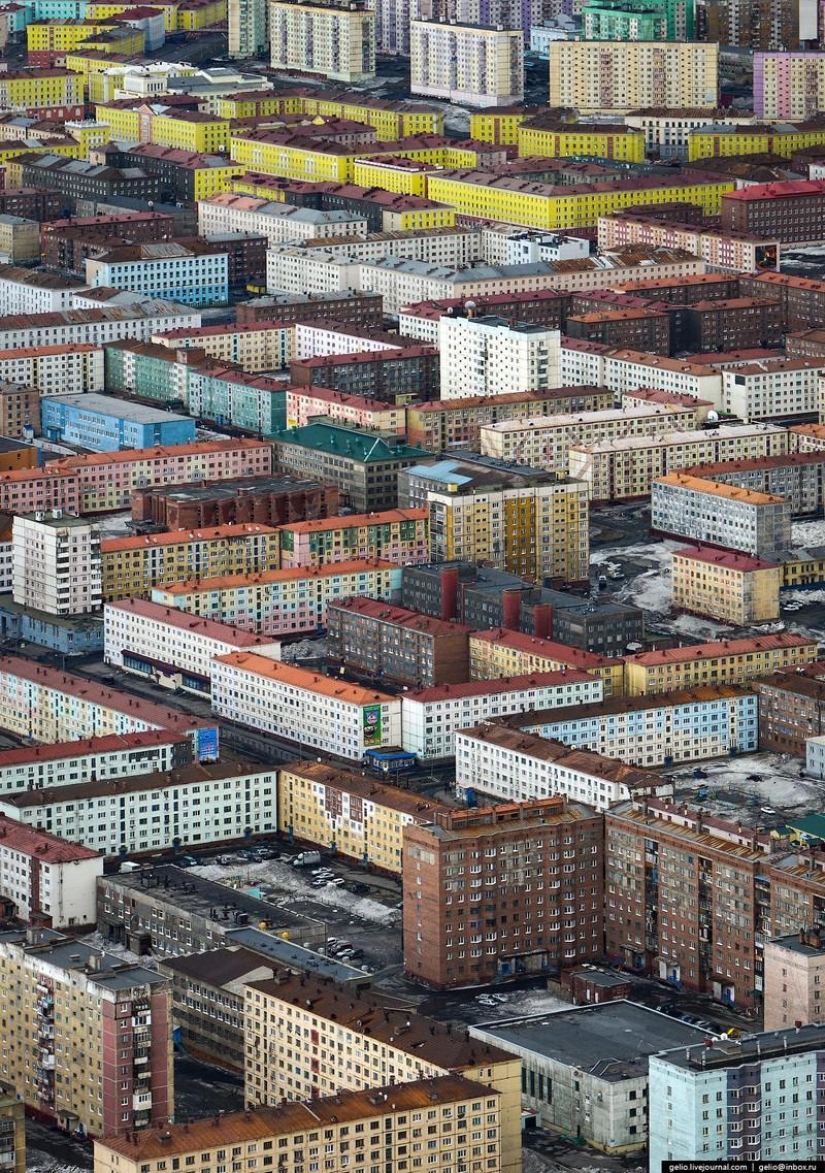Norilsk y Dudinka desde arriba