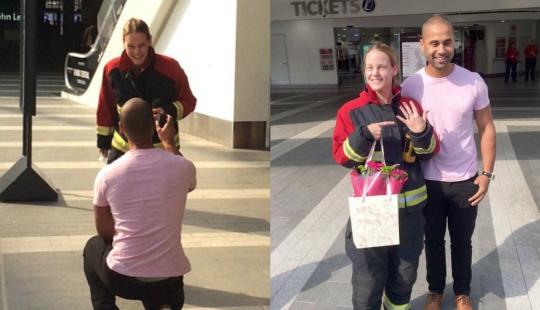 Normally burned out: the guy called rescuers to propose to a firefighter girl Normally burned out: the guy called rescuers to propose to a firefighter girl