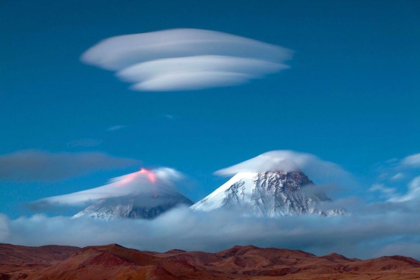 Nubes en Kamchatka que parecen un OVNI