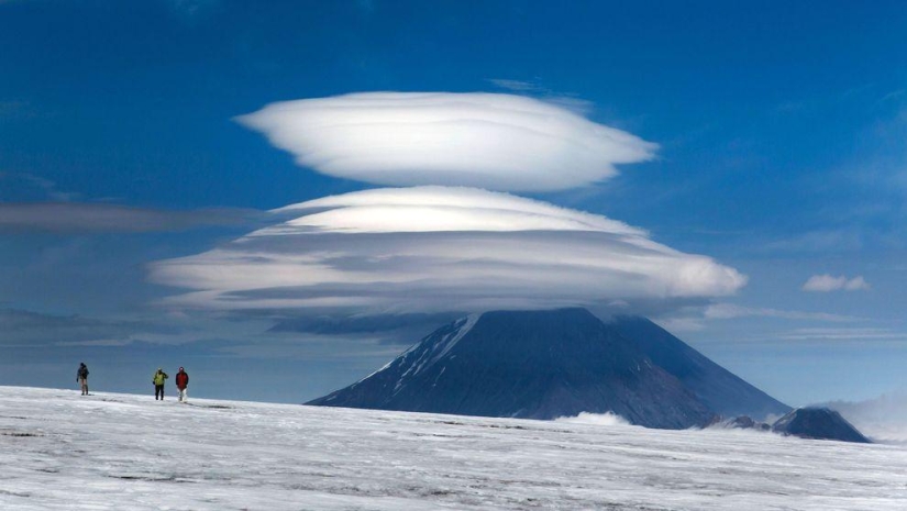 Nubes en Kamchatka que parecen un OVNI