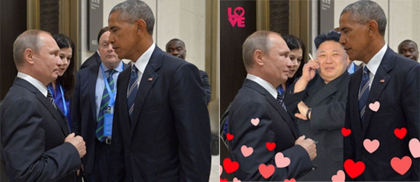 Obama's Scathing look at Putin was at the center of the photojab battle Obama's Scathing look at Putin was at the center of the photojab battle