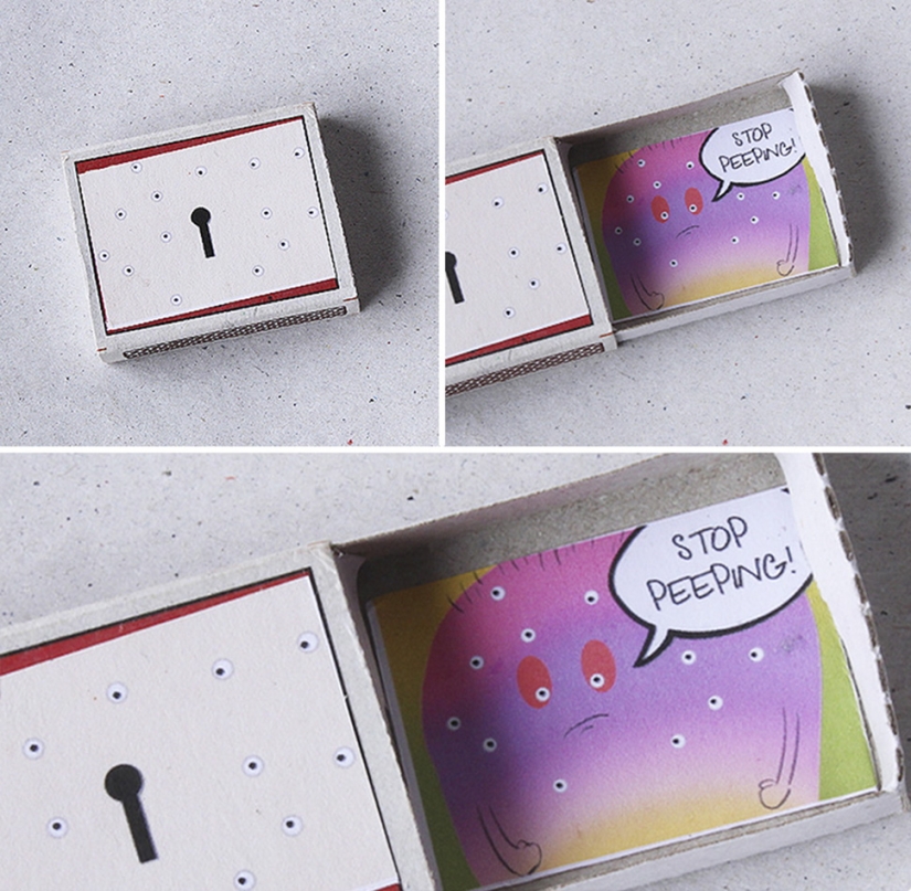 Open it and find out: matchboxes with a surprise