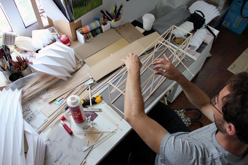 Openwork paper sculptures by Christina Kim