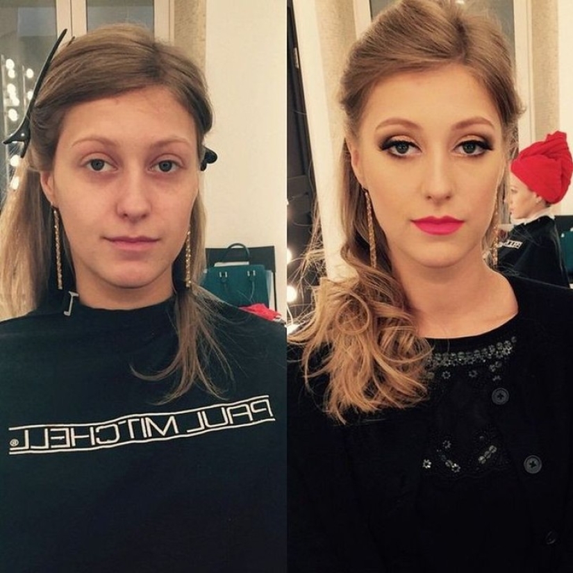 Otra cara: con la ayuda del maquillaje, un maquillador convierte hábilmente a las chicas comunes en verdaderas bellezas