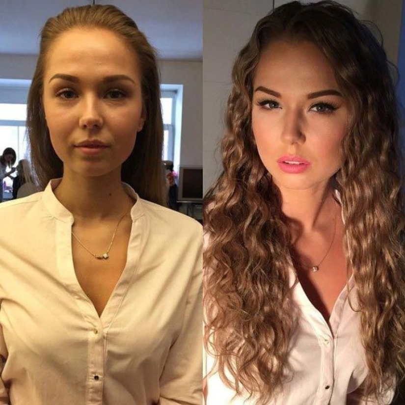 Otra cara: con la ayuda del maquillaje, un maquillador convierte hábilmente a las chicas comunes en verdaderas bellezas