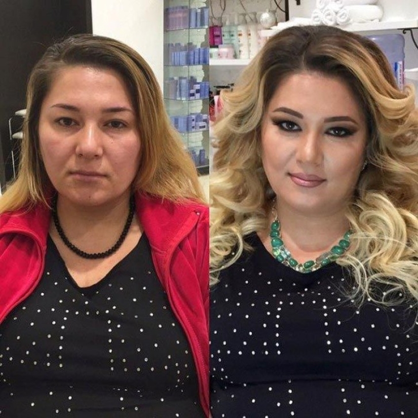 Otra cara: con la ayuda del maquillaje, un maquillador convierte hábilmente a las chicas comunes en verdaderas bellezas