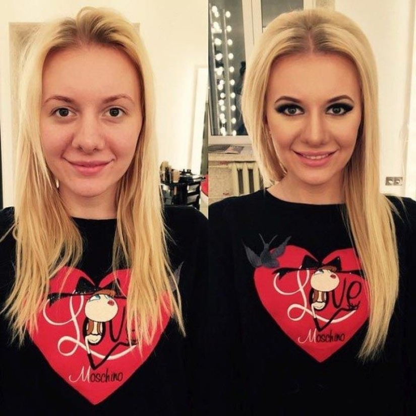 Otra cara: con la ayuda del maquillaje, un maquillador convierte hábilmente a las chicas comunes en verdaderas bellezas