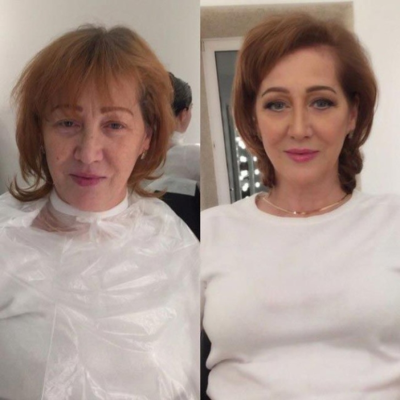 Otra cara: con la ayuda del maquillaje, un maquillador convierte hábilmente a las chicas comunes en verdaderas bellezas