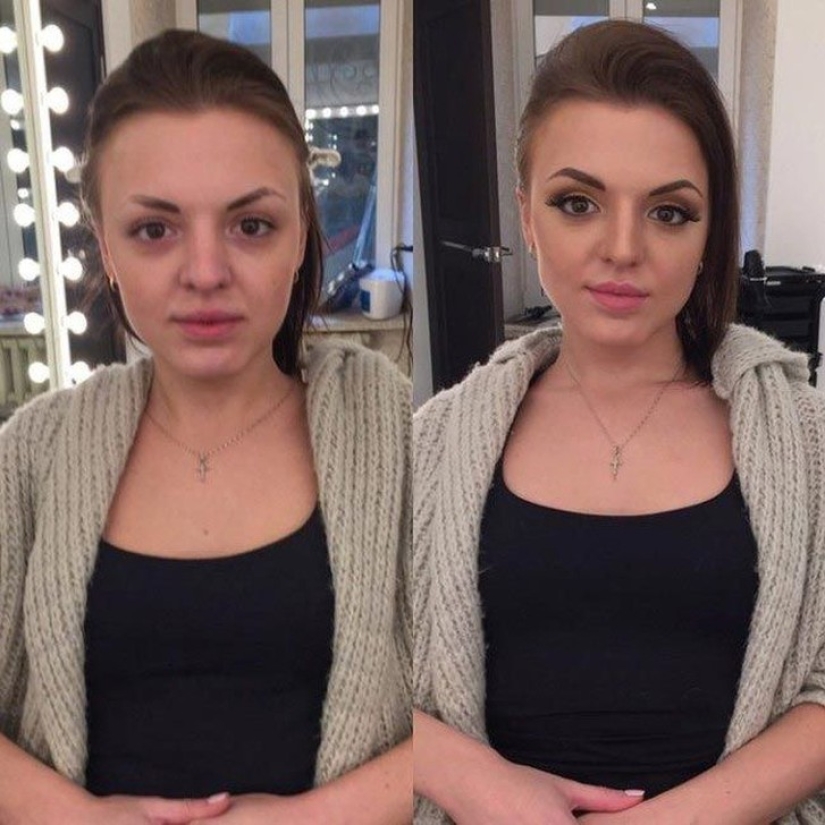 Otra cara: con la ayuda del maquillaje, un maquillador convierte hábilmente a las chicas comunes en verdaderas bellezas