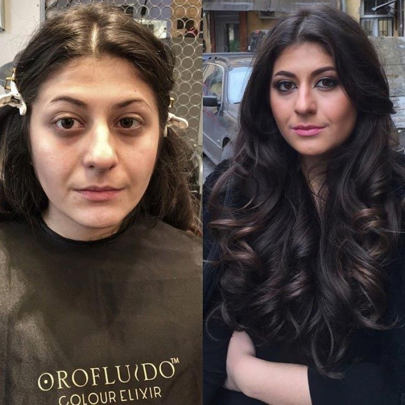 Otra cara: con la ayuda del maquillaje, un maquillador convierte hábilmente a las chicas comunes en verdaderas bellezas