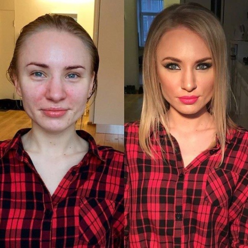 Otra cara: con la ayuda del maquillaje, un maquillador convierte hábilmente a las chicas comunes en verdaderas bellezas