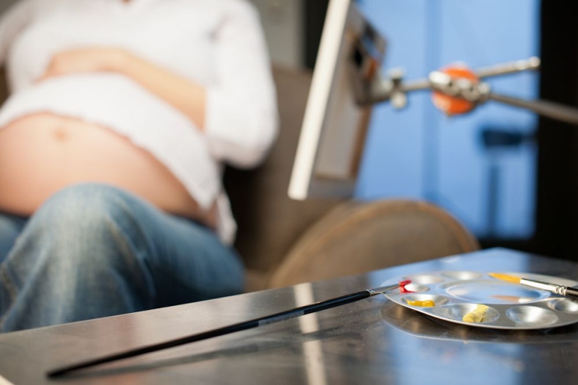 Paintings painted by unborn children