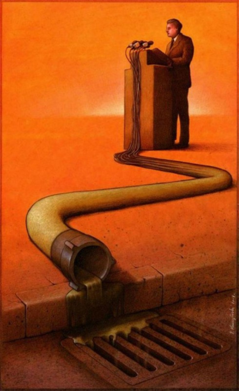 Parece que nuestro mundo se ha vuelto loco: 22 caricaturas cáusticas de Pavel Kuchinsky