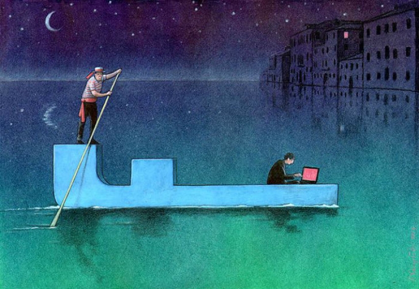 Parece que nuestro mundo se ha vuelto loco: 22 caricaturas cáusticas de Pavel Kuchinsky
